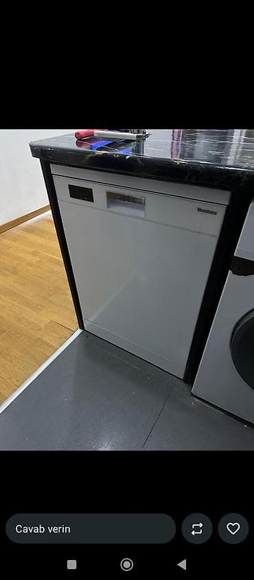 Blomberg qab yuyan maşın – tam ölçülü, quraşdırılan model. Ön paneldə