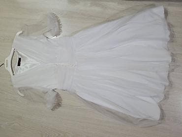 qizil mirvari: Berikat brendinin ağ rəngli zərif paltarı - Bədən ölçüsü: 38 — 3