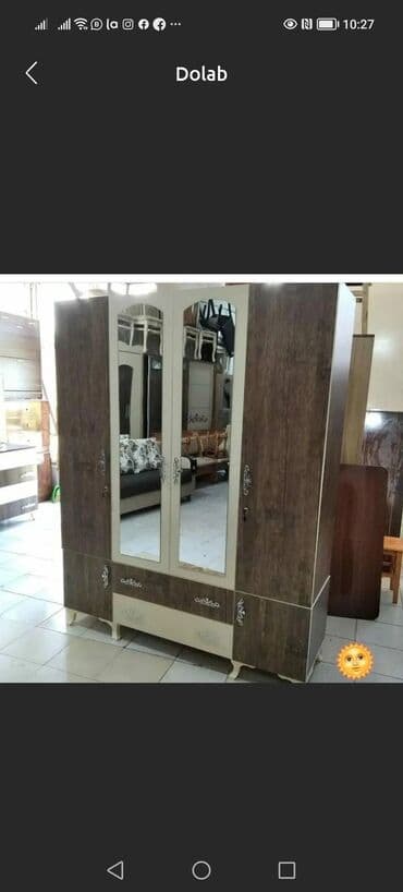 4 qapili dolab: Yeni, Açılan, 4 qapılı Düz dolab, Dolab-asılqan, Türkiyə — 19