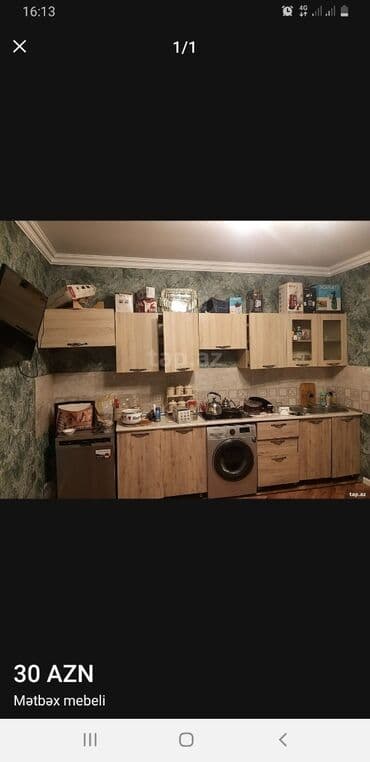 ofis üçün stolüstü dəst: Mətbəx mebeli satılır. Alt hissə satılıb . Üst hissə qalıb 5 ədəd — 1