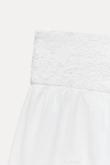 məktəbli çantaları 2021: Zara Ağ rəngli, qısa ətək naxışlı tezedir — 5