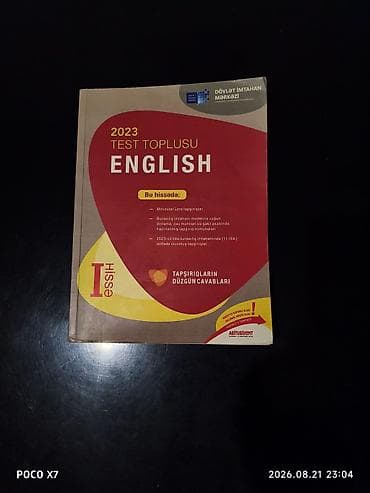 İngilis dili Testlər 11-ci sinif, DİM, 1-ci hissə, 2023 il