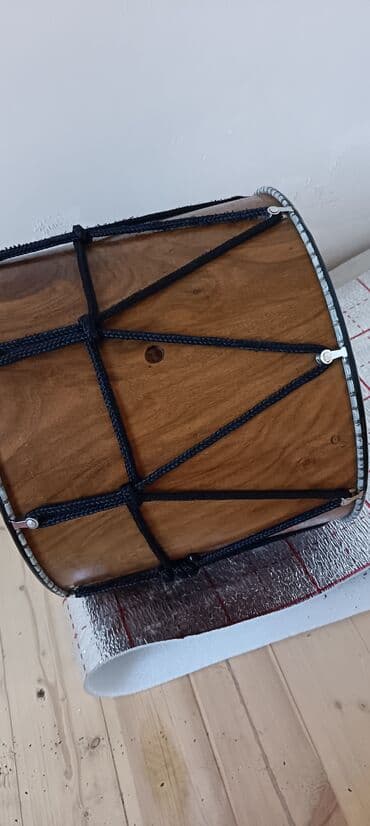 духовой деревянный инструмент: Qoz ağacı oyma nağara - Korpus: cilalanmış təbii ağac, klassik — 5