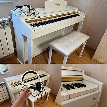 ritm: Symphony Grand 808 — klassik görünüşlü, ağ rəngli rəqəmsal pianodur — 1