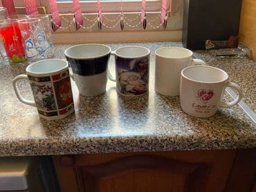 mətbəxt əşyaları: Stəkanlar, rəng - Ağ, Şüşə — 4