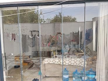 cam balkonlar: Şüşə sürgülü veranda/balkon sistemi - Çərçivəsiz sürgülü şüşə — 1