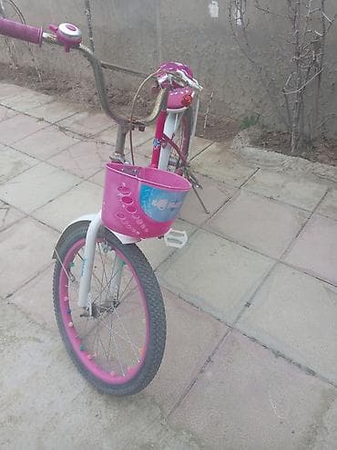 Uşaq velosipedləri: Uşaq velosipedi – qızlar üçün, ölçü təxminən 16” - Rəng: çəhrayı-ağ — 2