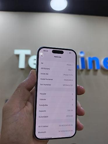 ayfon 13mini: IPhone 17 Pro, 256 GB, Ağ, Zəmanət, Simsiz şarj, Face ID — 2