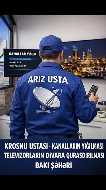 televizo: Televizor ustası kanalların yığılması televizorların divara — 2