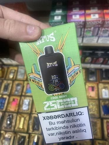 Məhsul:elektron siqaretlər Her dadi movcuddu 1) AFUS Cool Mint –