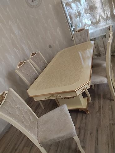 ucuz tavalar: Klassik üslubda yemək dəsti - Komplekt: 1 ədəd düzbucaqlı süfrə — 3