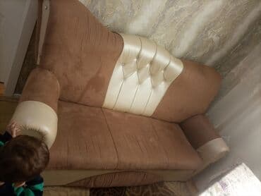 Divan və kreslo dəstləri: İşlənmiş, Divan, 2 kreslo, Bazasız, Açılmayan — 6