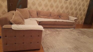 пуф мебель: Угловой диван, Б/у, Раскладной, С подъемным механизмом, Ткань, Нет доставки — 1