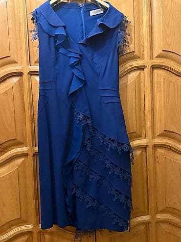 Şık mavi qadın paltarı. Maria Grazia Severi Italy 46 ( M Razmer) 120