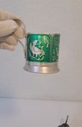 qızıl şəkilləri: Başlıq: Подстаканники Təsvir: Klassik çay stəkanı üçün — 3