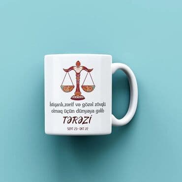 принт на футболку баку: Burclerle fincanlar hazirlanir.istenilen Ad,tebrik,urek sozleri — 8