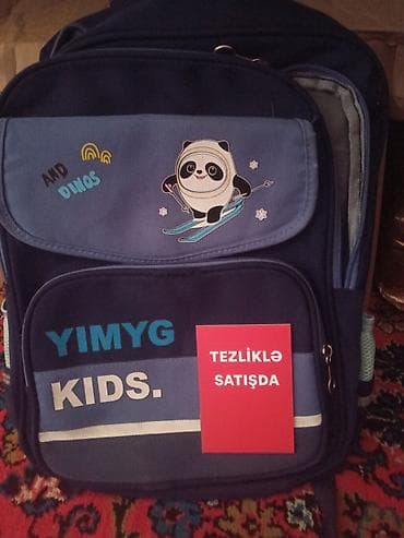 Uşaq geyimi və ayaqqabıları: Uşaq üçün məktəb çantası – YIMYG KIDS - Rəng: tünd göy və mavi — 1