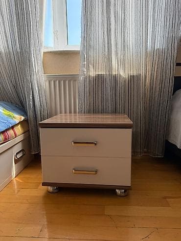 İki çekmecəli tumba - Kompakt ölçülü, yataq otağı üçün uyğun dərinsiz