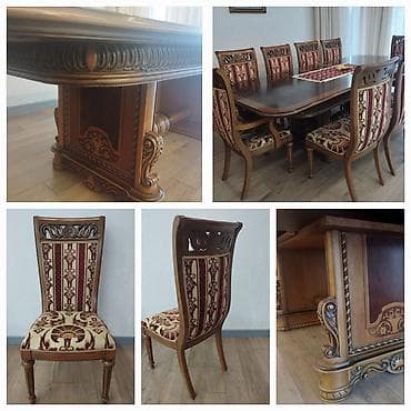Qonaq otağı üçün, İşlənmiş, Oval masa, 8 stul lalafo.az -da Qonaq otağı üçün, İşlənmiş, Oval masa, 8 stul