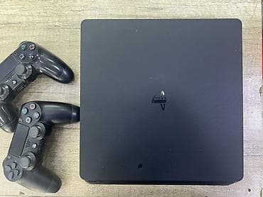 ikinci el ps: PlayStation 4 Slim oyun konsolu - Rəng: Qara, kompakt Slim korpus - — 2