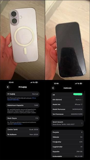 IPhone 17, 256 GB, Çəhrayı, Zəmanət