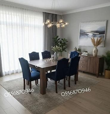 Qonaq otağı üçün, Yeni, Açılmayan, Dördbucaq masa, 6 stul — 3