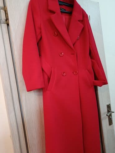 женские кожаные косухи: Пальто, L, цвет - Красный — 4