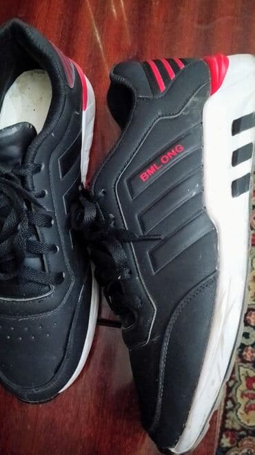 Qara- (qırmızı detallı) idman ayaqqabısı – BMLONG - Model: BMLONG