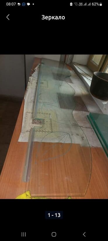 стеклянные перегородки в ванную комнату: Б/у Перегородка, Прямоугольная, Самовывоз — 1