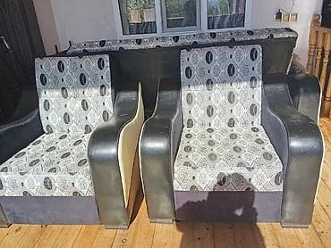 divan ayaqları: İşlənmiş, Di̇van-kravat, 2 kreslo, Bazalı, Açılan — 2