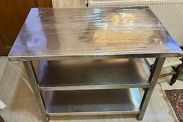 Оборудование для магазинов: - Paslanmaz polad (Nerjaveyka)(inox) İş Masası - 3 Səthli (2 Rəf) — 2