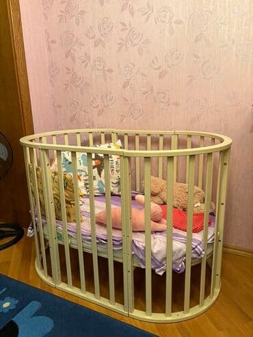 tuya ağacı: Oğlan və qız üçün, Yumru, Beşik, Dəst ilə, Matras ilə, Yellənmə mexanizm ilə — 1