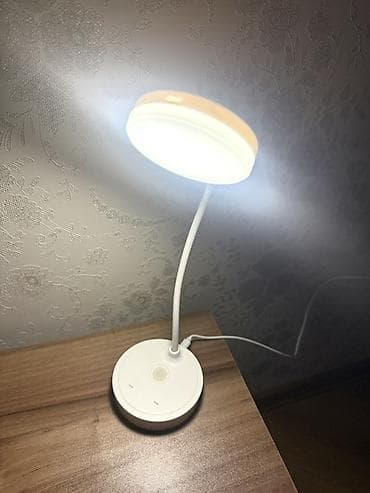 mini projektor: LED masa lampası – çevik “gooseneck” boyunlu, dairəvi işıq başlığı və — 2