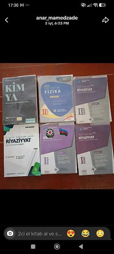 disko top: Abituriyentlər və məktəblilər üçün hazırlıq kitabları dəsti 📚 Kitab — 1