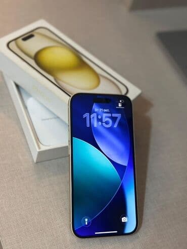 iphone 8 ikinci el qiymeti: IPhone 15, 128 GB, Qızılı, Face ID — 2