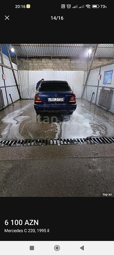 priora kapotu: Mercedes-Benz C220 sedan - Kuzov: W202, 4 qapı, tünd mavi rəng - — 5