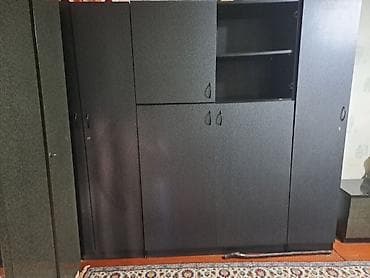 dehliz skafi: 2 qapılı, Qara, Taxta, Açılan, Düz dolab — 1