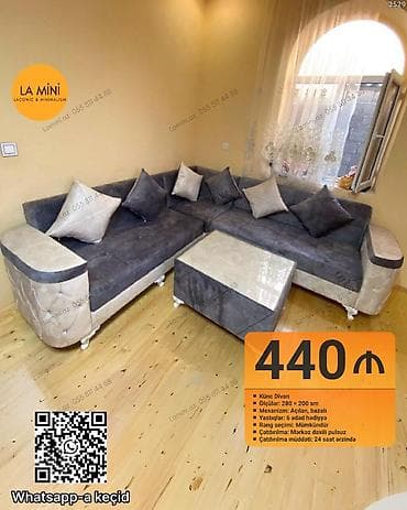 Künc divan, Qonaq otağı üçün, Açılan