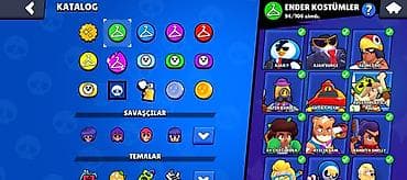 gitara aksesuar: Brawl Stars hesabı – yüksək səviyyəli, tam kolleksiya - Kupa yolu: 59 — 4