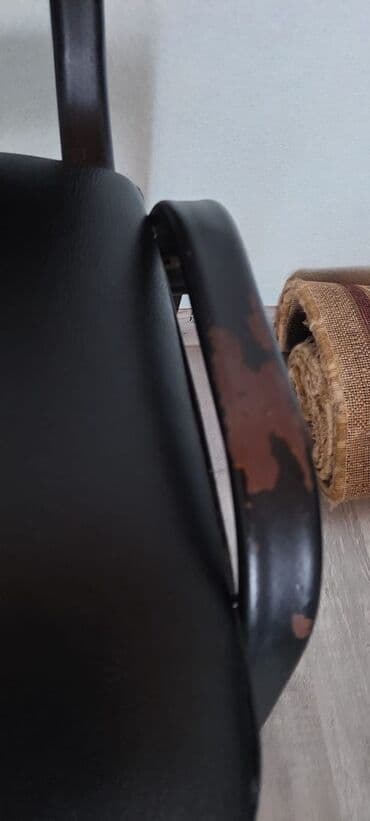 oturacaq uzlukləri: Qara rəngli ofis/ziyafət stulu - Klassik dizayn: qalın süngərli — 3