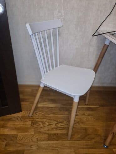 metbex stol stul: Mətbəx üçün, Qatlanmayan, rəng - Ağ Stul — 3