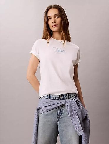 cins: Qadın T-shirt Calvin Klein - Brend: Calvin Klein Jeans - Rəng: ağ - — 2