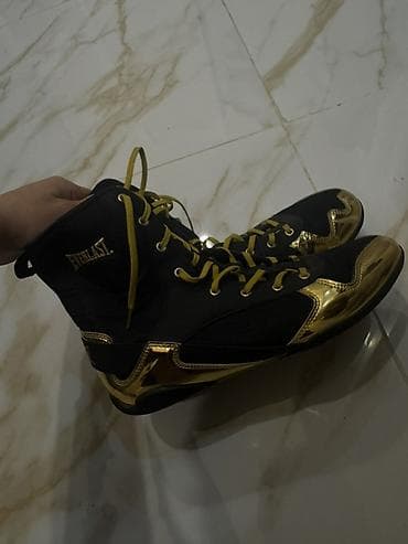 Мужская обувь: Everlast boks ayaqqabısı – yüksək boğazlı model - Rəng: qara/qızılı — 1
