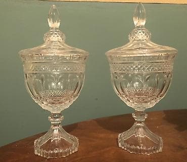 şuşe: Kaida Glass brendinin qapaqlı şirniyyat qabı dəsti 1 yerde 15 manat — 1
