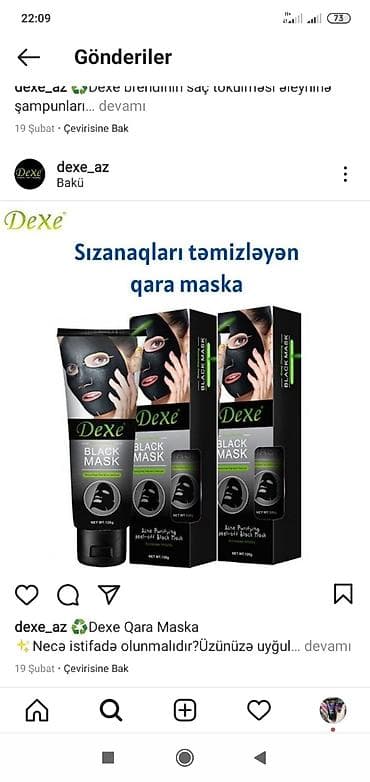 original canta: Qara maska tam orijinal effektli zəmanetli bitki mənşəli ziyansiz — 1