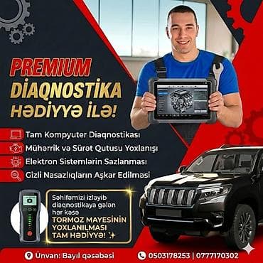 Sifarişlə əl işləri: PREMIUM avtomobil diaqnostikası xidməti Xidmətlər: - Tam kompüter — 1