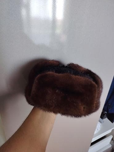 Qış üçün qulaqlıq/ earmuff - Material: tünd qəhvəyi xəz kənar, iç və — 1