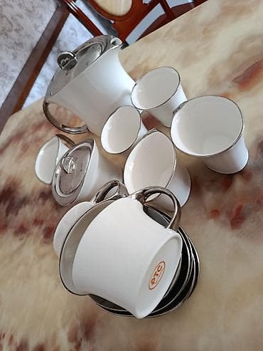 sud separatoru: Çay dəsti, rəng - Ağ, Farfor — 3