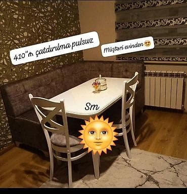 stol stul metbex ucun: Kunc divan ve masa desti — 1