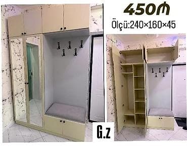 guzgu hamam: Düz dolab, Dəhliz üçün, Qarderob, Açılan, Korpuslu, 2 qapılı — 1